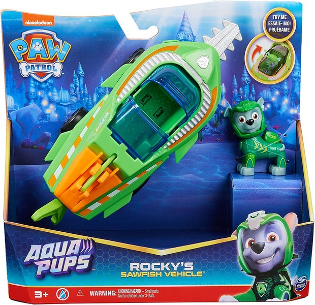 Mancs őrjárat Aqua Pups Rocky járművel