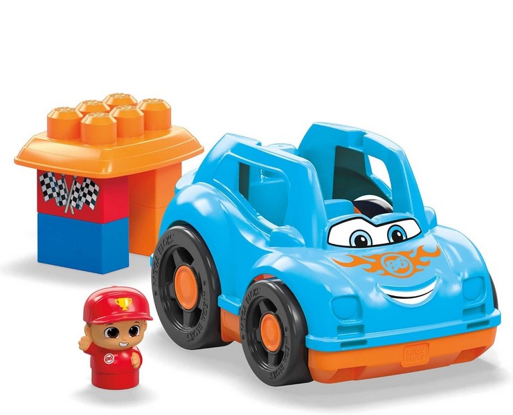 Mega Bloks Jármű Figurával - Ricky Versenyautó