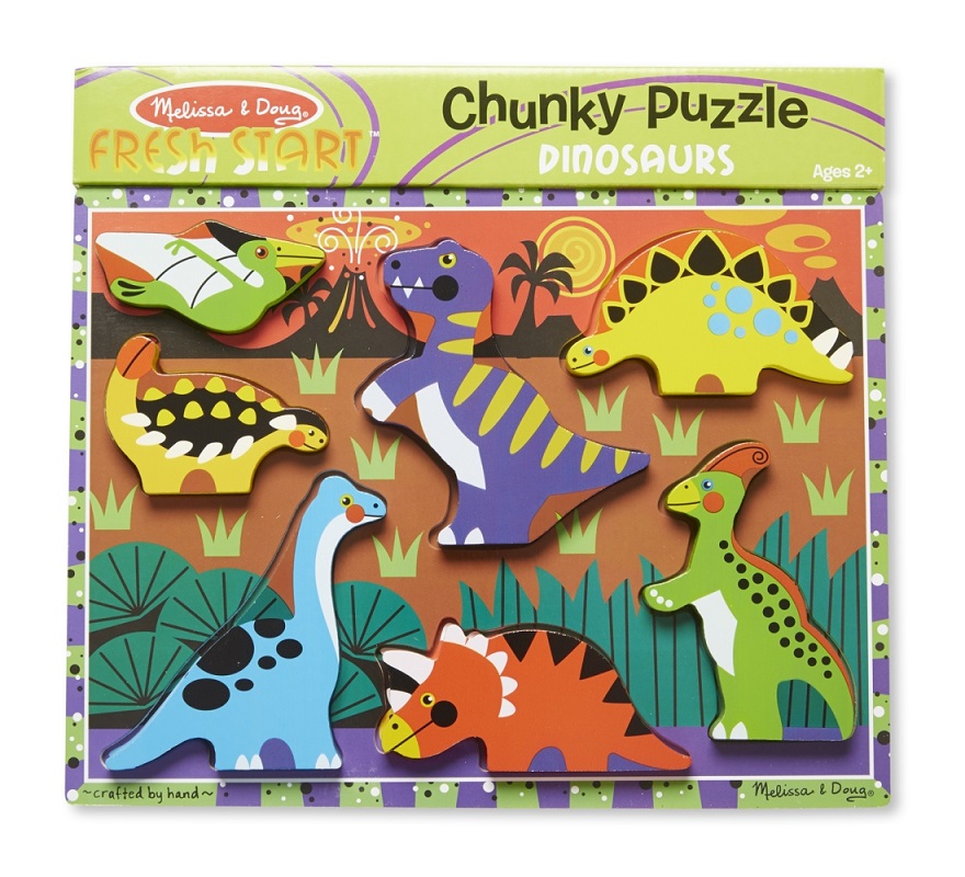 Melissa &amp; Doug Fa Könnyen Megfogható Puzzle Dínók