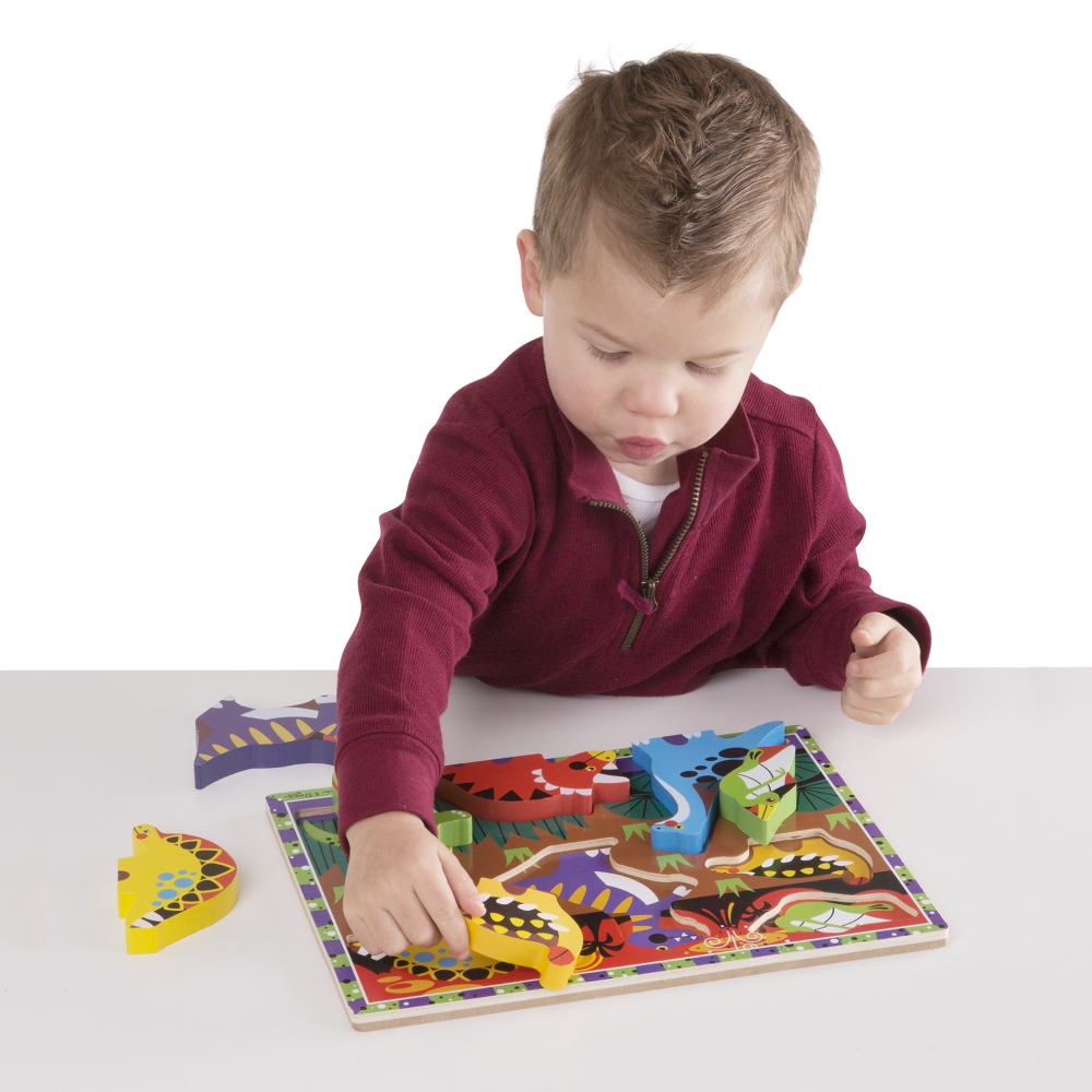 Melissa &amp; Doug Fa Könnyen Megfogható Puzzle Dínók