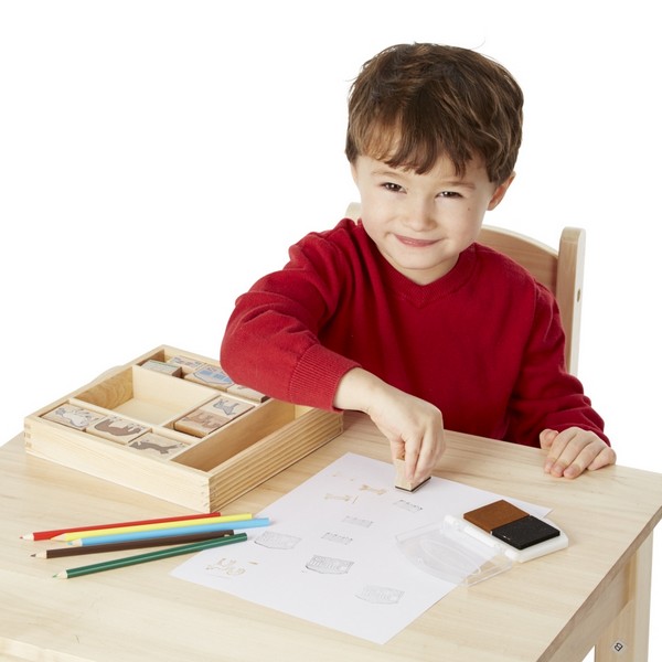 Melissa &amp; Doug Fa Nyomda Készlet Ceruzákkal Lovas