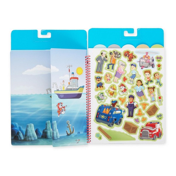 Melissa &amp; Doug Újrahasználható Matrica Füzet Mancs Őrjárat Kaland Öböl