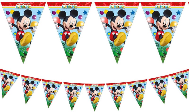 Mickey Egér Parti Zászlófüzér 230 cm