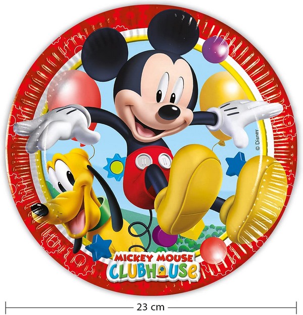 Mickey Egér Playful Mickey Parti Tányér 23 cm, 8 db-os
