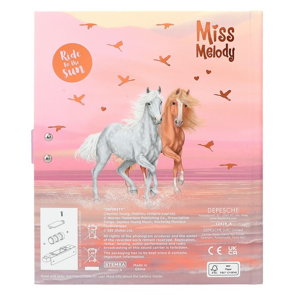 Miss Melody Titkos Napló számkóddal és zenével - Sundown