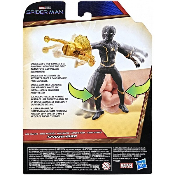 Pókember Deluxe Figura 15 cm - Fekete Pókember