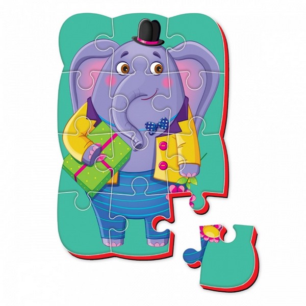 Roter Käfer mágneses puzzle kicsiknek A5 - Elefánt