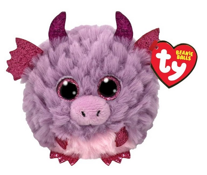 TY Beanie Babies Plüss Gombóc Spark Lila Sárkány