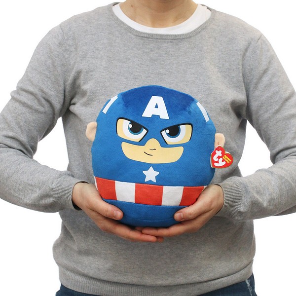 TY Squishy Beanies párna alakú Marvel Amerika Kapitány plüss 22 cm