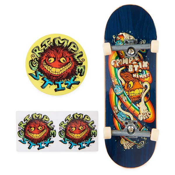 Tech Deck 1 db, 96 mm-es ujj gördeszka - Grimple Stix szivárványspirál