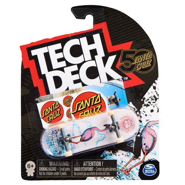 Tech Deck 1 db, 96 mm-es ujj gördeszka - Santa Cruz Flamingó