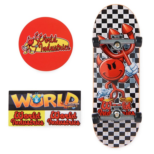 Tech Deck 1 db, 96 mm-es ujj gördeszka - World Industries ördögös