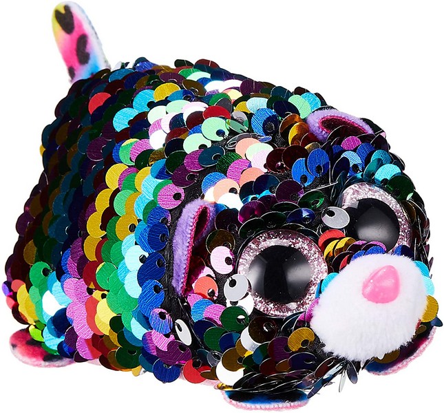 Teeny Tys Flippables plüss DOTTY - flitteres színes leopárd
