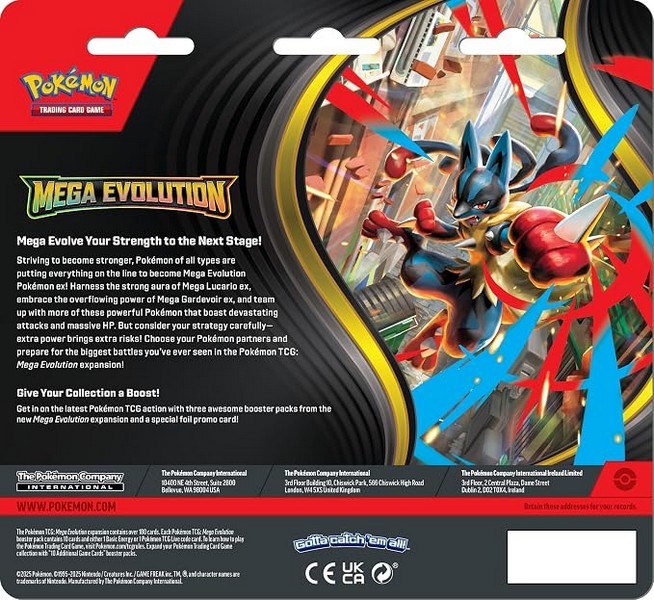 Pokémon TCG ME01 - 3 Blister Booster