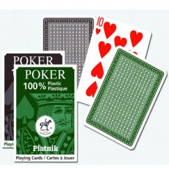 Plasztik póker 1*55 lap (barna/zöld)