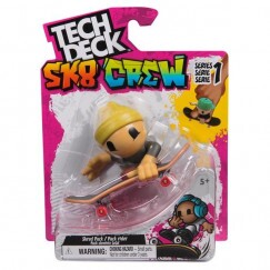 Tech Deck Ujj Gördeszka Figurával - Sárga Sapkás