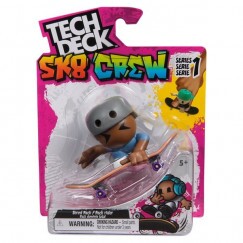Tech Deck Ujj Gördeszka Figurával - Szürke Sapkás