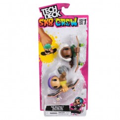 Tech Deck Ujj Gördeszka Figurával Kezdő Csomag - Fehér-Zöld Kerék