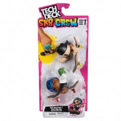 Tech Deck Ujj Gördeszka Figurával Kezdő Csomag - Piros -Sárga Kerék