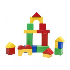 22 db-os Fa Építőkocka Készlet (5 cm)