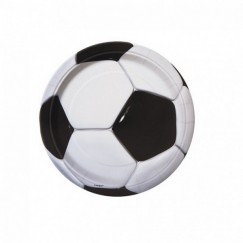 3D Soccer Foci Parti Tányér 18 cm, 8 db-os