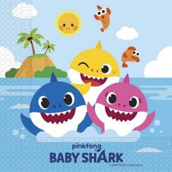 Baby Shark Parti Szalvéta 20 db-os, 33x33 cm