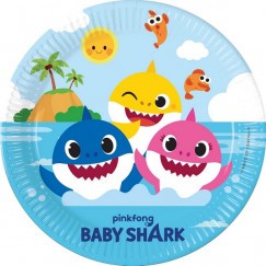 Baby Shark Parti Tányér 8 db-os, 23 cm