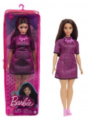 Barbie Fashionista Barátnők - Lila Fekete Kockás Ruhában