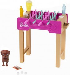 Barbie Kerti Játékszett Kisállattal Csocsó Asztal