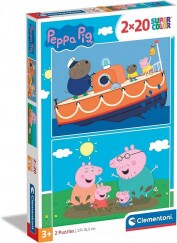 Clementoni Puzzle 2X20 db Supercolor - Peppa Malac