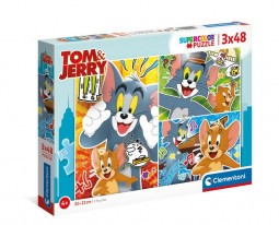 Clementoni Puzzle 3x48 db-os SuperColor - Tom és Jerry