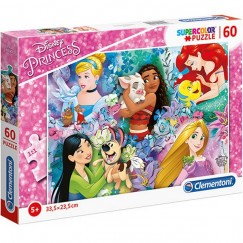 Clementoni Puzzle 60 db-os SuperColor - Disney Hercegnők