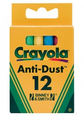 Crayola 12 db pormentes színes táblakréta