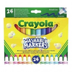 Crayola Tompahegyű Lemosható Filctoll 24 db-os