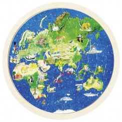 Goki Kör alakú Világtérkép puzzle 57 db-os