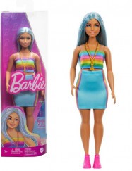 Barbie Fashionista Barátnők Stílusos Divatbaba - 65. Évfordulós Baba Szivárványos Topban