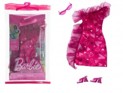 Barbie Ruhaszett - Pink Szívecskés Ruha