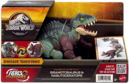 Jurassic Wolrd - Deluxe Átalakuló Dínó Giganotosaurus & Nasutoceratops