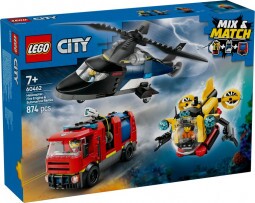 LEGO City 60462 Helikopter, Tűzoltóautó És Tengeralattjáró Egy Csomagban