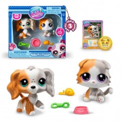 Littlest Pet Shop Dupla Csomag - Cica és Kutya (3. Széria)