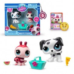 Littlest Pet Shop Dupla Csomag - Katica és Kutya (3. Széria)