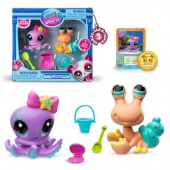 Littlest Pet Shop Dupla Csomag - Polip és Csiga (3. Széria)