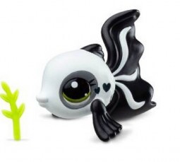 Littlest Pet Shop Figura 1 db - Fekete-fehér hal (3. széria)