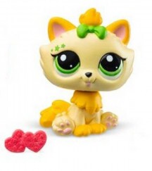 Littlest Pet Shop Figura 1 db - Sárga cica (3. széria)