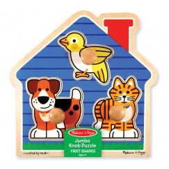 Melissa & Doug Fa puzzle fogantyúval Kis kedvencek