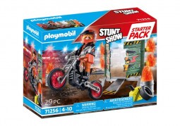 Playmobil 71256 Starter Pack - Kaszkadőr motorral és tüzes karikával