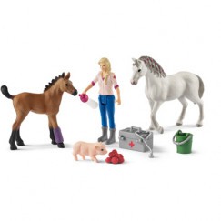 Schleich 42486 Orvoslátogatás Kancánál és Csikójánál