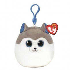 TY Squishy Beanies Figura Slush Husky Plüss Clip 8,5 cm