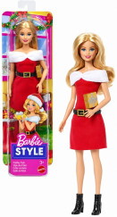 Barbie Fashionista Barátnők Stílusos Divatbaba - Mikulás Inspirálta Ruhában