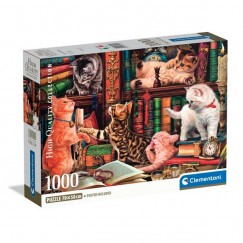 Clementoni Puzzle 1000 db HQC Curious Whiskers 2026 (kompakt doboz)